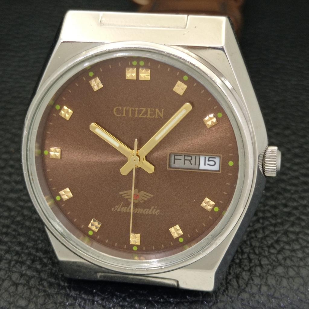 Citizen AUTOMATIC 8200 VINTAGE JAPAN MENS BROWN COLOR DIAL WATCH A500278-2 R151b-a500278