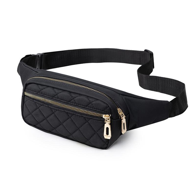 Women Plaid Waist Bag Female Canvas Waterproof Belt Bags Designer Crossbody Chest Bag Ladies  Fanny Pack