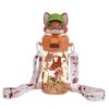 X&W For Zootopia Plastic Water Bottle Cartoon Judy Nick Double Drinking Cup Leak-proof Straw Cups Summer Cold Drink Sports Cups