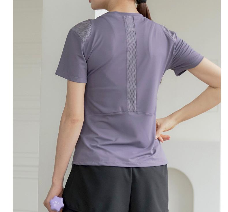 Women's Yoga Spring/Summer Slimming Fitness Top - Short Sleeve, Outdoor Running, Fashionable Body Shaping Activewear