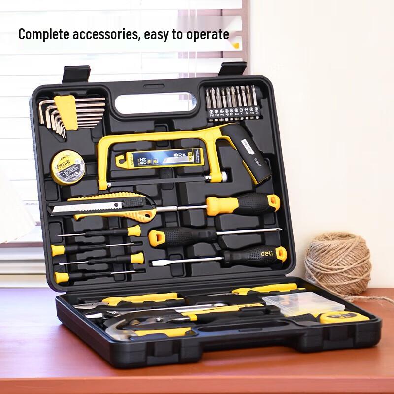 Deli 37-Piece Home Electric Repair Tool Kit CN plug (adapter included)