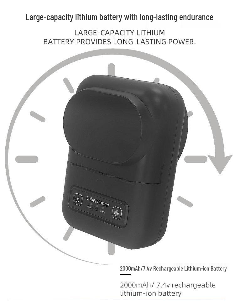 Portable Thermal Label Printer: Connects to Mobile for Home Use