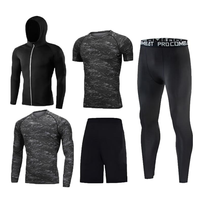 Sainkarnon Men s 5-Piece Quick-Dry Compression Sports Set 3XL