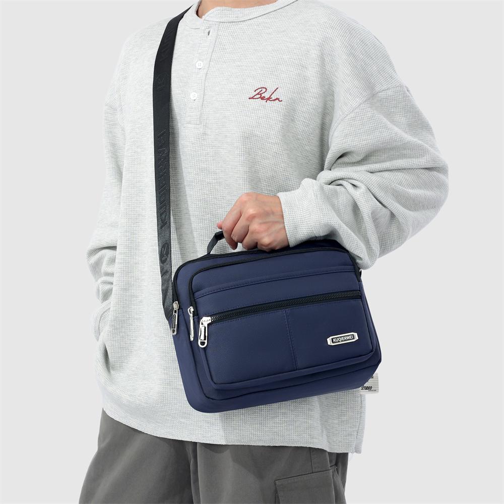 Mens Oxford Crossbody Messenger Bag Waterproof Business Shoulder Satchel Multi Pocket Purse