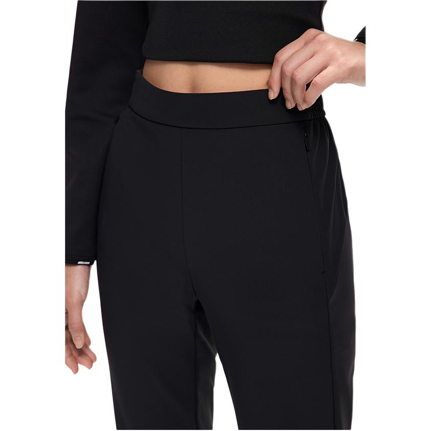 Anta Casual Simple Solid Color Straight Leg Knitted Sports Pants Women Bottoms Black 162440502-2