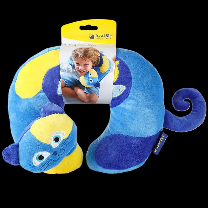 Blue Journey Kitty Cat U-Shaped Travel Pillow