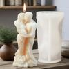 DIY Valentine's Day Silicone Mold Couple Embracing Heart Shape Mold for Aromatherapy Candles Plaster