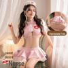 Sheer Nurse Costume Lingerie with Cutout Design for Role Play