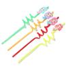 4 Pieces Silicone Straws Festival Party Milk Juice Coffee Tea Decor Straws Home Bar Kitchen Tableware Serveware