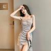 Women Sexy Sheath Sling Dress Tight-fitting Base Skirt Inside Hip Skirt Sleeveless Nightclub Bar Dress