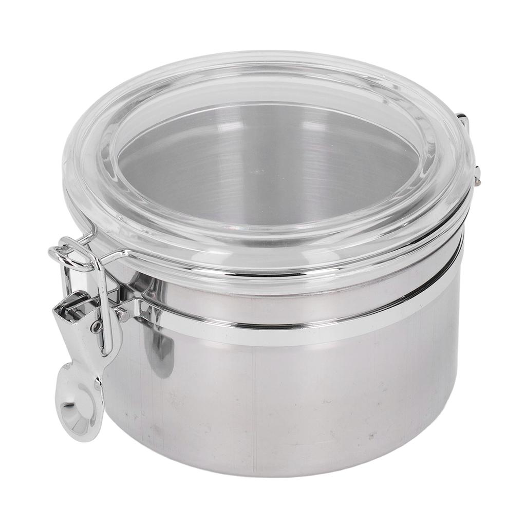Stainless Steel Sealed Can Food Storage Container Airtight Canister for Dried Fruit Milk Powder Tea Small 900ml