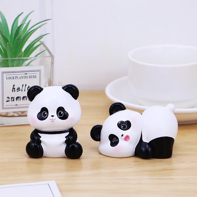 Panda Fufu Figurine: Cute Decor for Home, Office, or Car – Creative Gift Idea