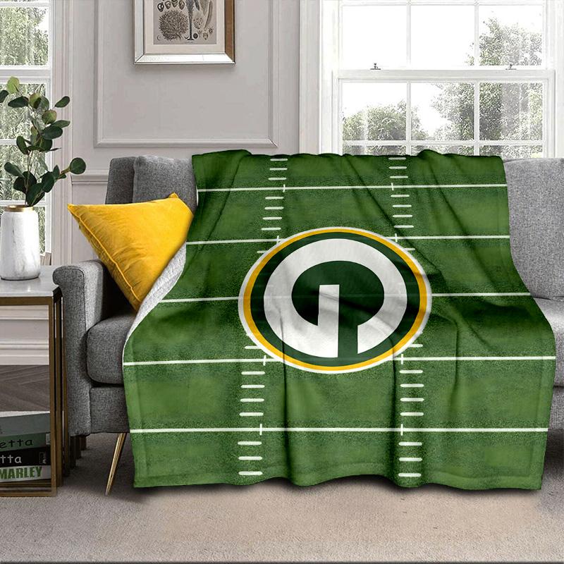 Green Bay Packers Gear Portable Blanket/Soft Blanket Bedding Blanket Suitable for Travel Camping Living Rooms Offices Sofas Fan Gifts