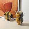 Creative Ceramic Vase Painted Flowerpot Geometric Star Fruit Flower Vase Flower Arrangement Accessories Home Decoration