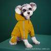 Haustier Welpe vierbeiniger Regenmantel Vier Jahreszeiten Outdoor Reflektierstreifen Regenmantel Teddybär Hundekleidung Wasserdichter Kapuzen-Regenmantel
