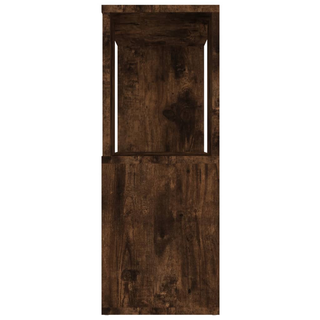 Bookshelf Room Divider Smoked Oak 80 x 24 x 63 cm