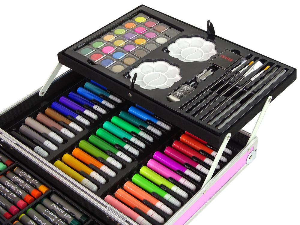 Art set for children for painting, suitcase, crayons, paints, gift, xxl
