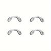 4Pcs Colored U Silicone Conjoined Siamese Saddle Eyeglass Soft Nose Pads for Insert On Glasses Translucent Anti-Slip Nose Pad