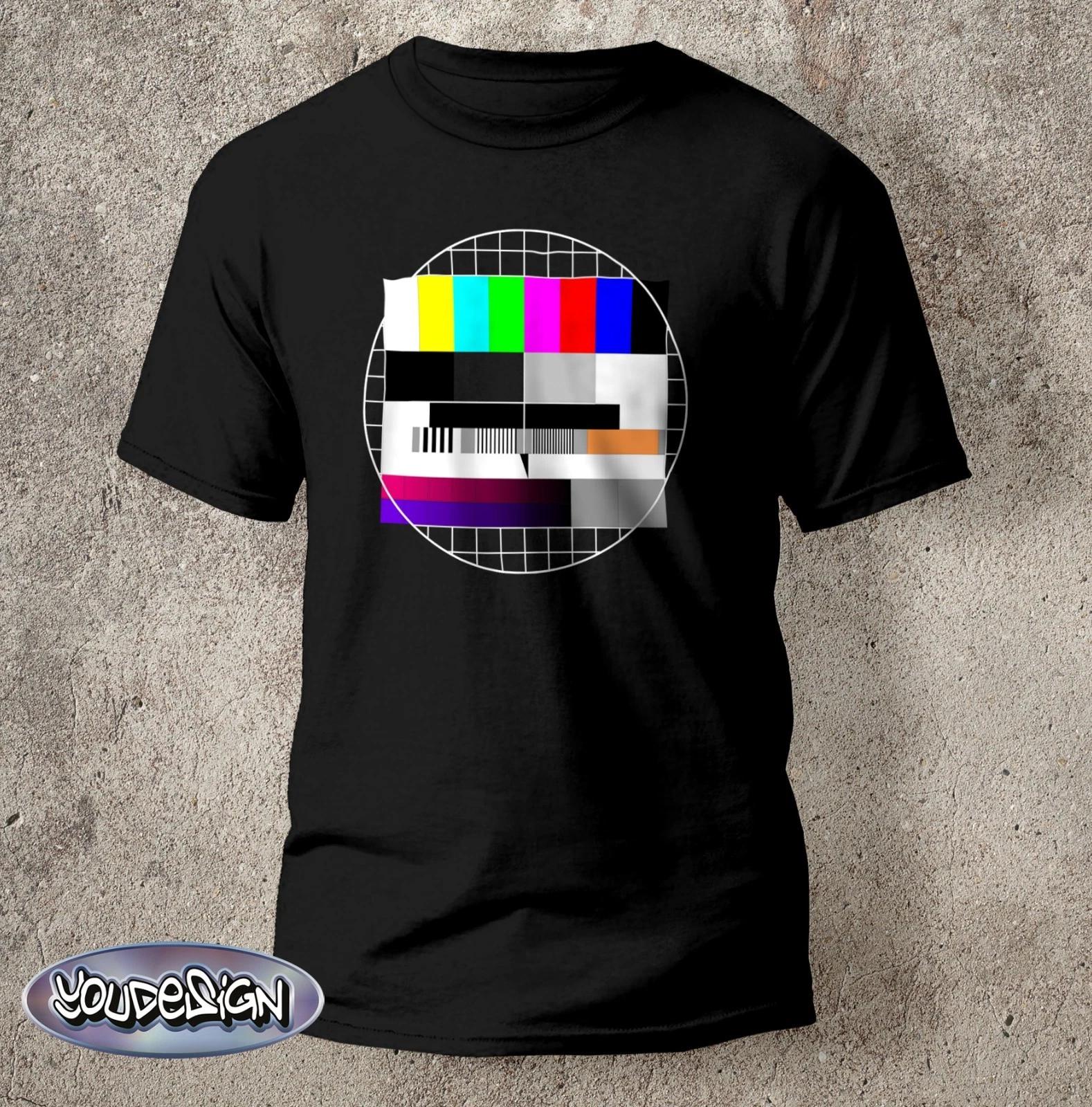 Test Picture T-Shirt TV Shirt Retro Fun Screen Tube TV S-5XL XL