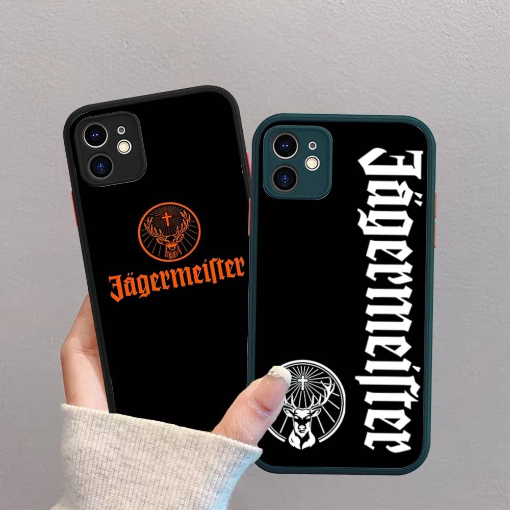Hot J-JaegermeisterS For IPhone 15 16 Pro Max 11 12 13 14 XS XR X Plus 16E Matte Translucent Phone Cover