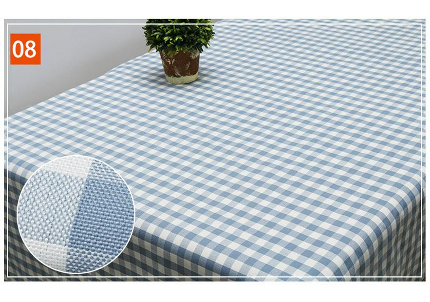Plaid Cotton Linen Tablecloth, Throw Pillow, Cushion, and Pillowcase Fabric