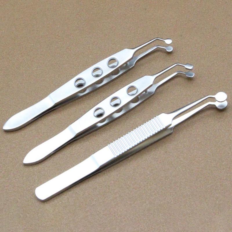 Pensetă pentru pleoape Pensetă pentru glandele meibomiene Femei Clip Compresor pentru gene Metal din oțel inoxidabil Expresor Extensie Machiaj Precis