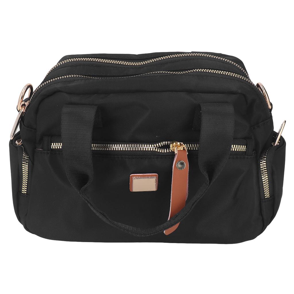 Handbag Hand Bag Long Strap Pretty Design Nylon Single Shoulder Purse for Beach Party Travel Black