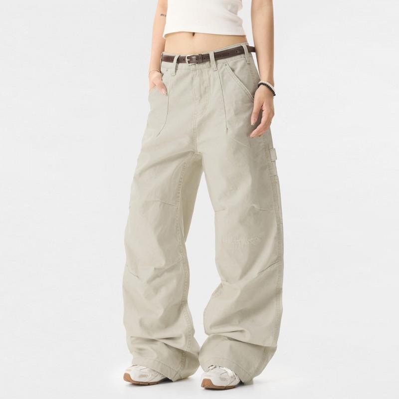 Oreeta Vintage Cargo Pants Men Women Straight Leg Multi-Pocket Casual Streetwear