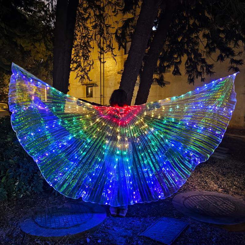 LED Luminous Butterfly Wings - Belly Dance, Fairy Costume, Catwalk Fluorescent Cloak