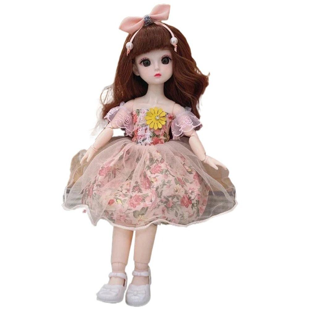 Removable Joints Girl Princess Doll Humanoid Doll Dress BJD Doll 30cm Baby Dolls  For Children