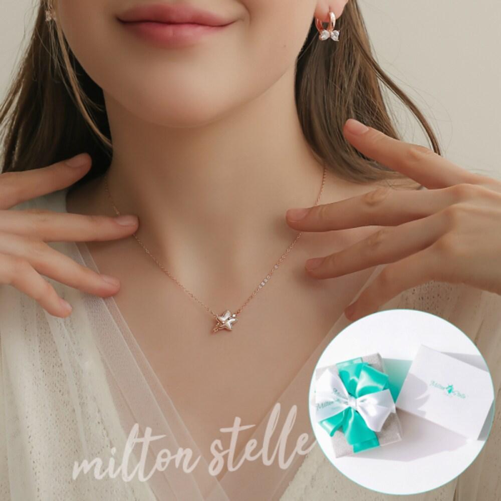 

[92.5 Silver] Marvel Stella 92.5 Silver Necklace++ white