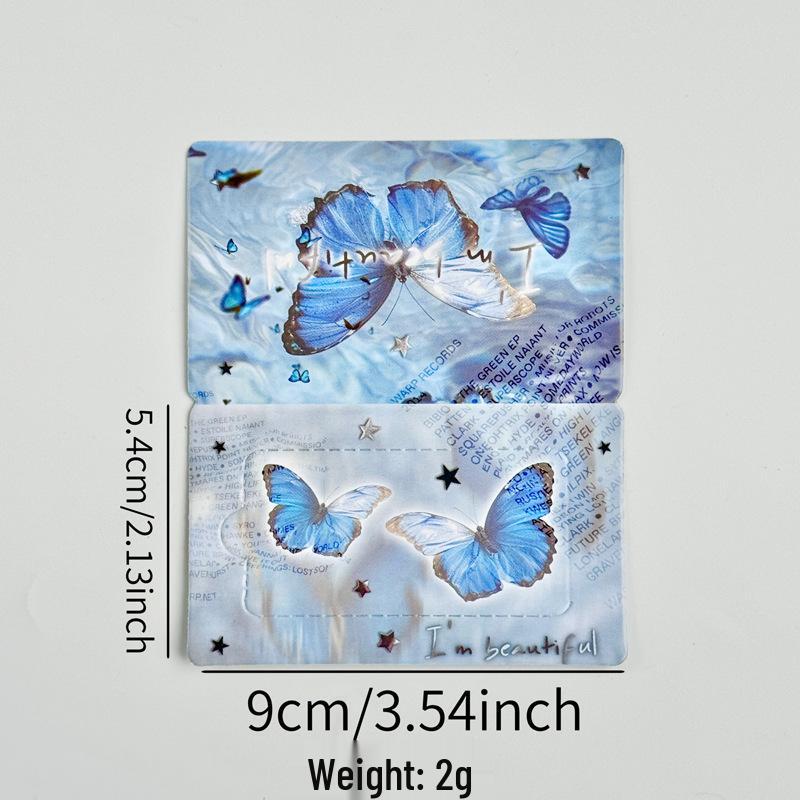 Artistic Butterfly Sticky Notes - Cartoon Message Cards for Journal Decor & Student Gifts