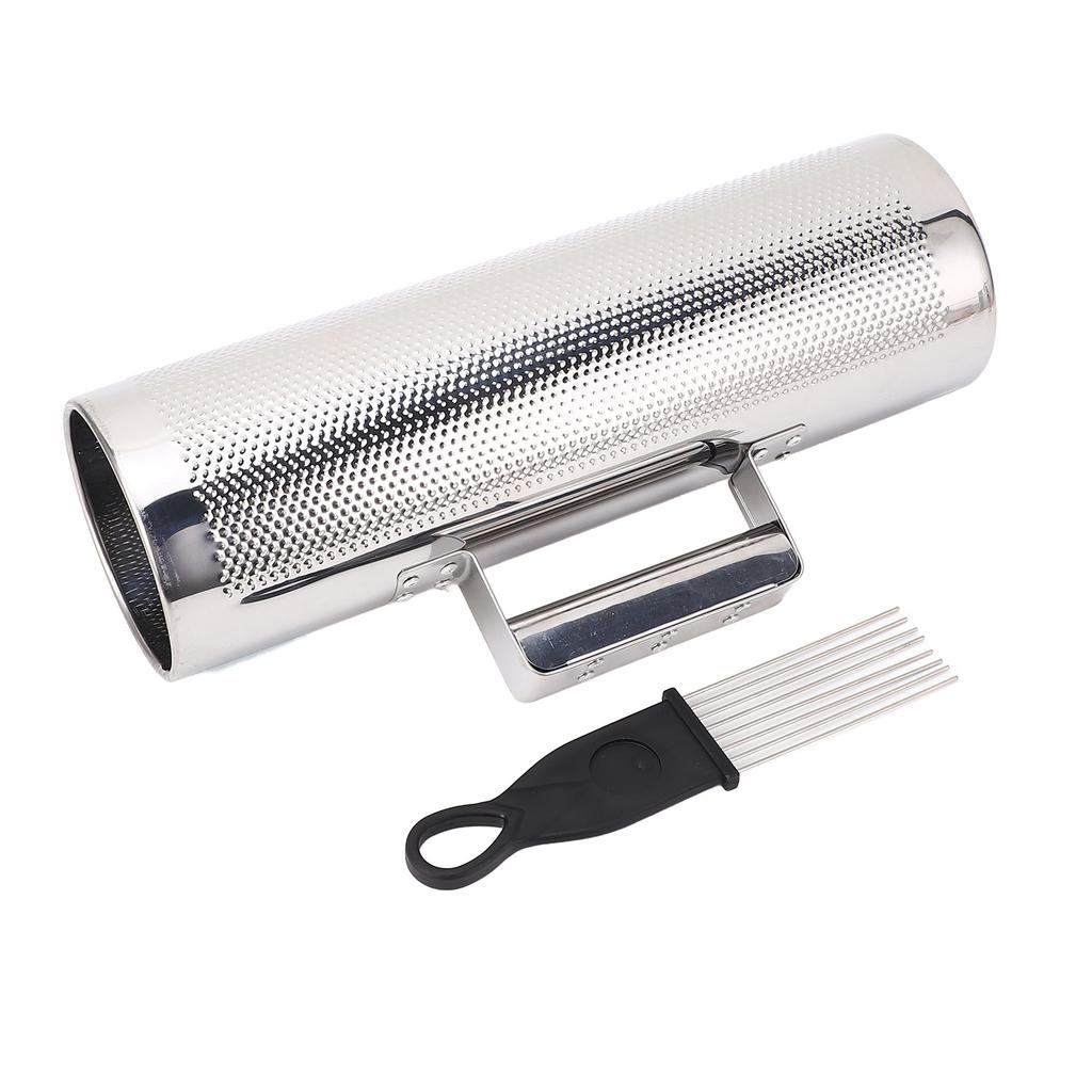 Guiro Instrument 32x10cm Stainless Steel Latin Percussion Instrument Metal Guiro Shaker with Scraper