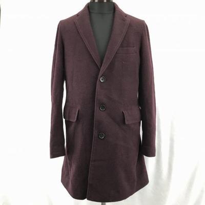 Wool Chester Coat / Men's M / Purple / 3 Button / Inner Pocket / Center Vent / Fully Lined(USED)