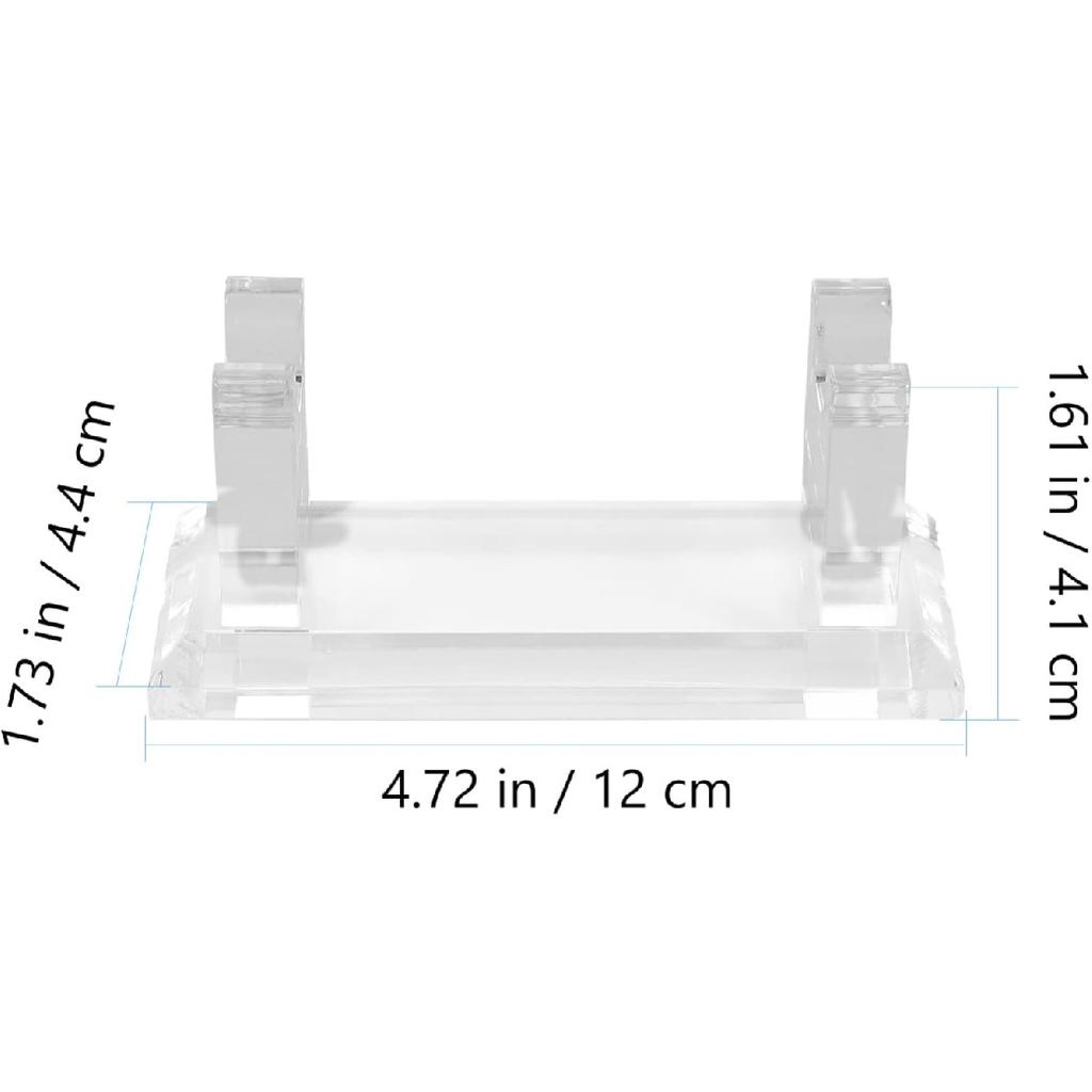 iplusmile Shelf Bracket Acrylic Pen Holder Clear Makeup Brush Rack Organizer Ballpoint Pen Wand Holder Showcase Paintbrush Drying Rack for Home