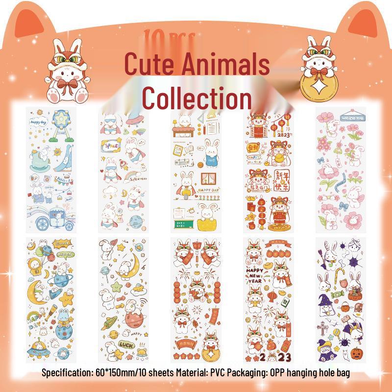 Pet Planet Cute Cartoon Children's Waterproof Sticker Pack