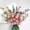 2-Pronged Artificial Camellia Flower Wedding Floor Arrangement Living Room Decor Ornament Furniture Decor