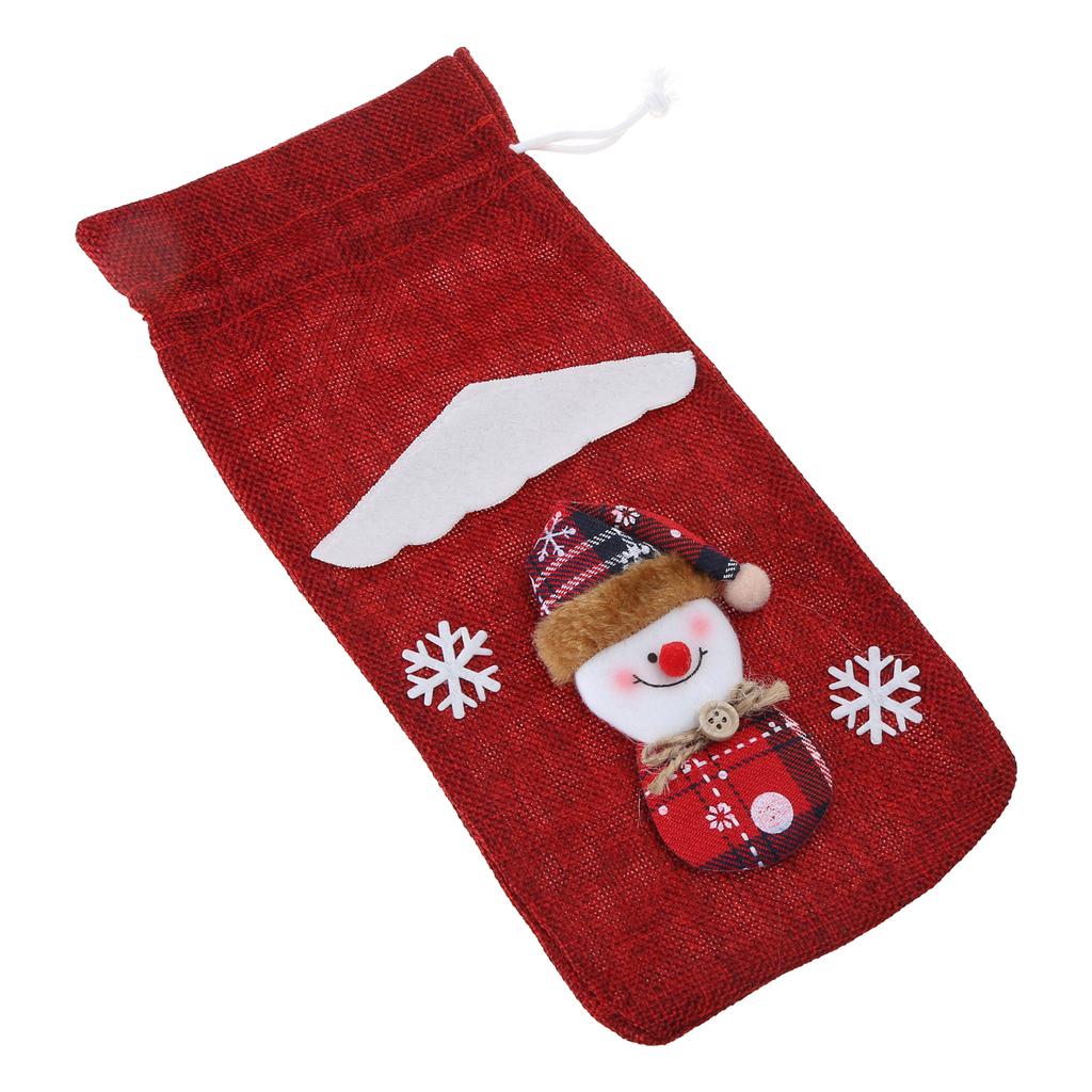 Christmas Wine Bottle Cover Merry Christmas Decor Holiday Elk Santa Claus Champagne Bottle Bag Holiday Party Home Gift