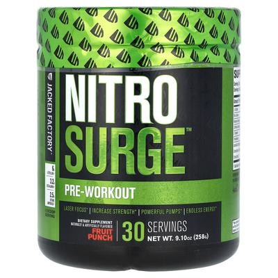 Nitro Surge, Pre-Workout, Fruit Punch, 9.1 Oz (258 G)