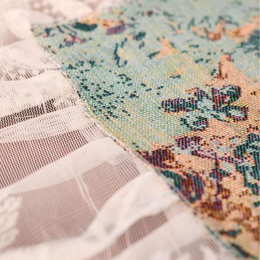 Imanqi Yun Pomarańczowy Żakardowy Obrus z Falbaną z Koronki - Wielofunkcyjny Pokrowiec na Zewnątrz