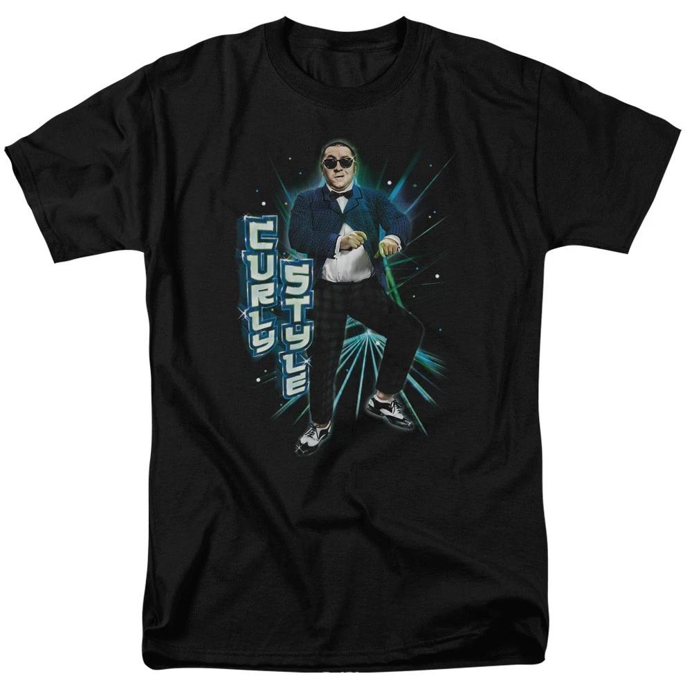 Three Stooges - Curly Style - Unisex Short Sleeve Children s T-shirt - Black 110
