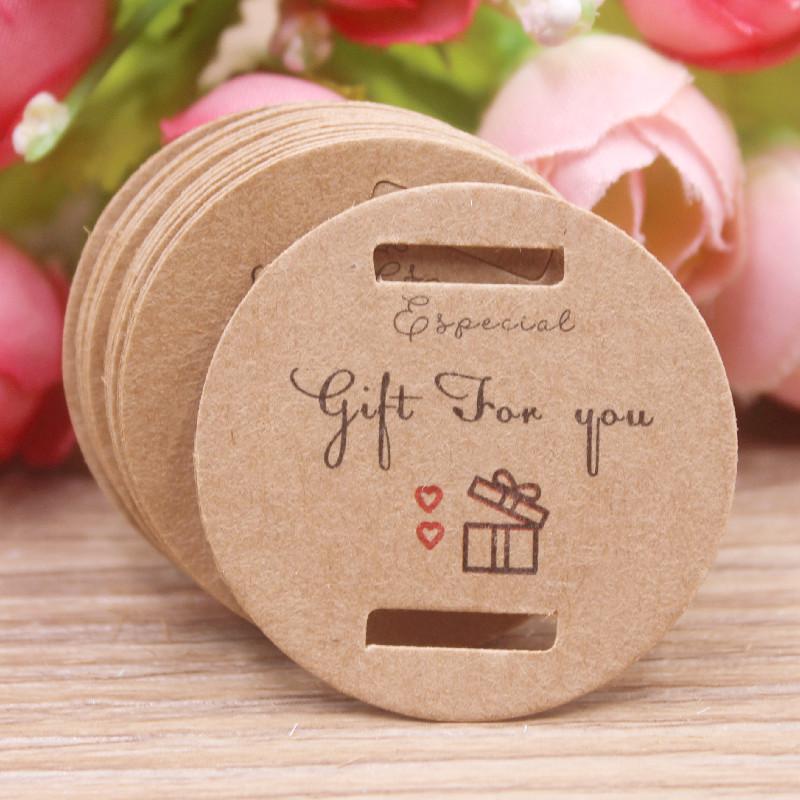 100pcs Kraft Brown /white Gift Tags with 20m Rope Thank You Paper tags for Wedding baby Shower Christmas Label Party Decoration