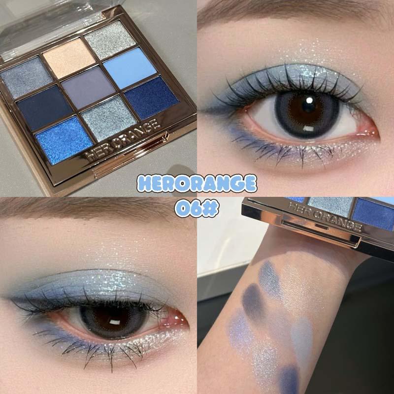 Nine Color Shimmer Matte Eyeshadow Palette Long Lasting High Pigment Eye Makeup