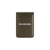 Letter Logo Grain Calfskin Card Holder Men Accessories Dark-Green White 6758352AAYH3190