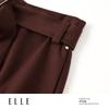 ELLE Women's High-Waist Lamb Wool Wide-Leg Pants