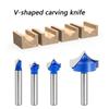 Premium Wood Engraving Router Bit 1/4inch Shank with Multiple Shape Cutters for Detailed Carving Slotting Tasks