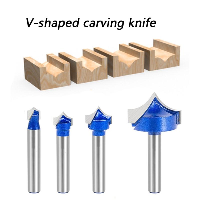 Premium Wood Engraving Router Bit 1/4inch Shank with Multiple Shape Cutters for Detailed Carving Slotting Tasks
