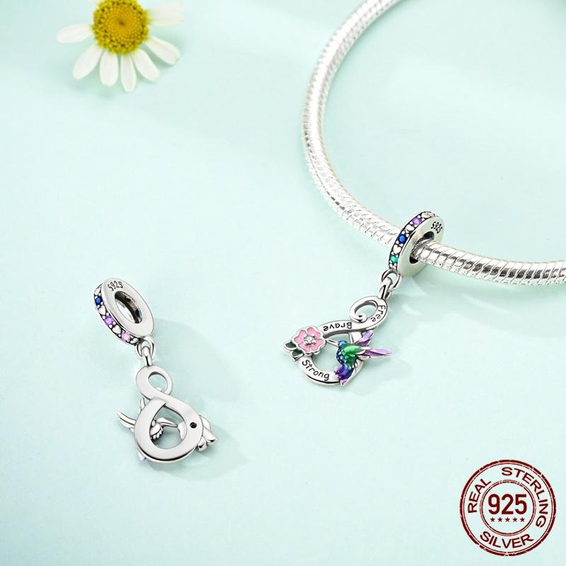 Authentic copper Charm Bead Charms Hummingbirds Turtles Pendants Ideal For Women Bead Charms Compatible With Bracelets Necklaces Jewellery Making Gift