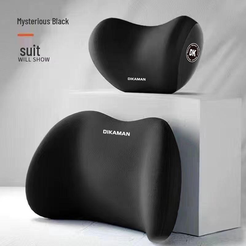 Car Headrest & Lumbar Support Memory Foam Pillow Set for Main Driver Seat