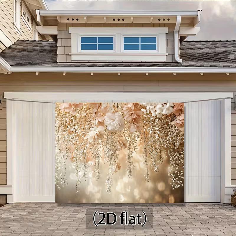 2D Beige Hanging Baby's Breath Backdrop for Boho Themed Party Decor